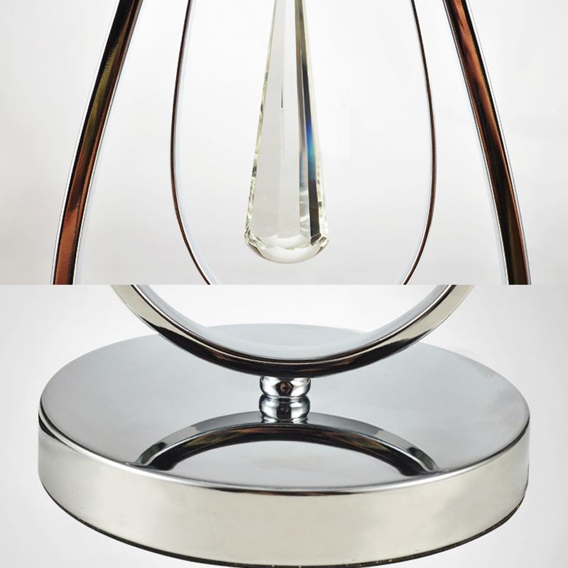 1 leichter Schreibtisch Licht Traditionelle Trommelstoff -Lesen Lampe in Grau für Schlafzimmer mit Metallbasis