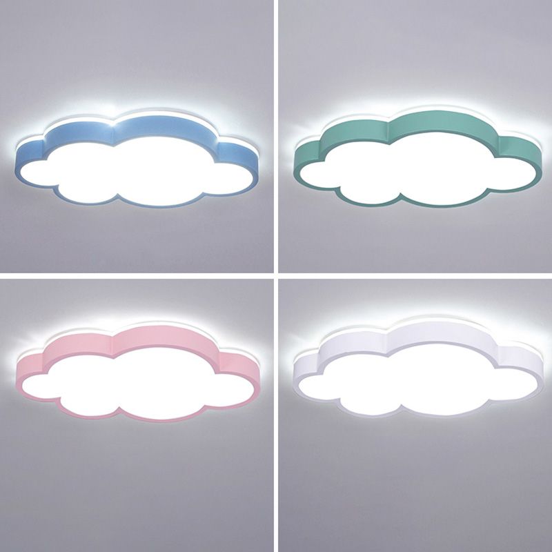 LED Bedroom Flush Ceiling Light Nordic Style Flush Mount Ceiling Light with Cloud Acrylic Shade