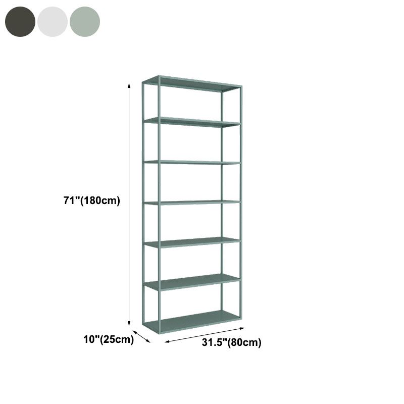 Open Back Modern Style Bookcase Metal Bookshelf for Home Office
