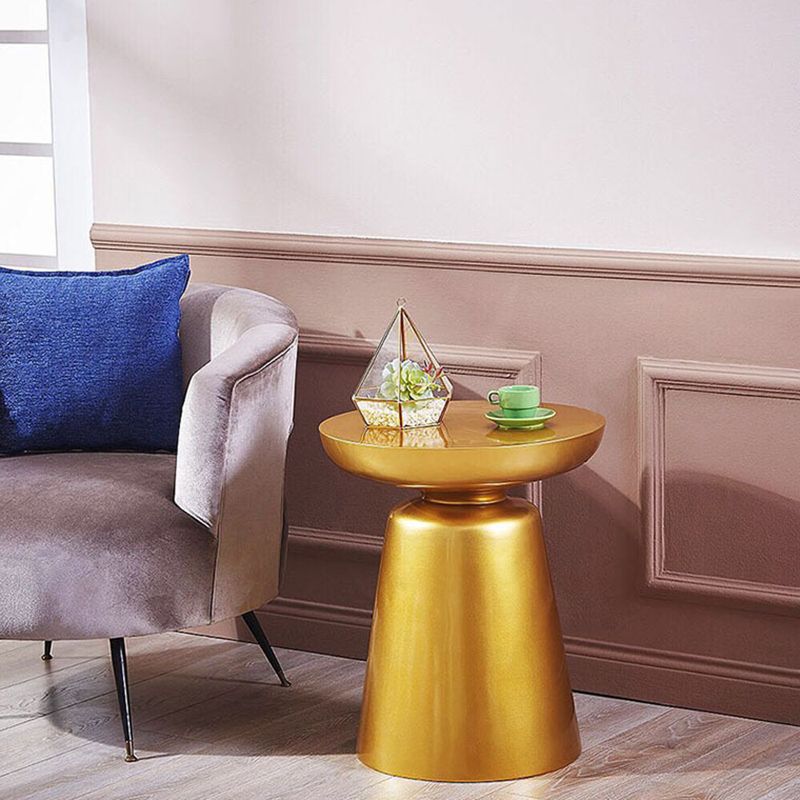 16.3"/19.7" Round Side Table Pedestal Glass Reinforced Plastic End Table