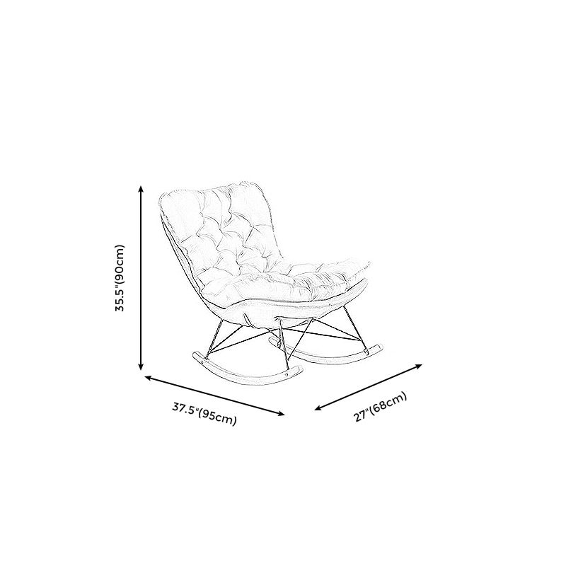 Contemporary Armless Accent Chair Tufted Lounge Chair with High Back