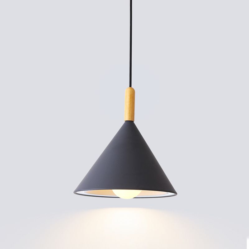 Modern Hanging Lamps 1 Head Pendant Light with Iron Shade for Living Room Bedroom