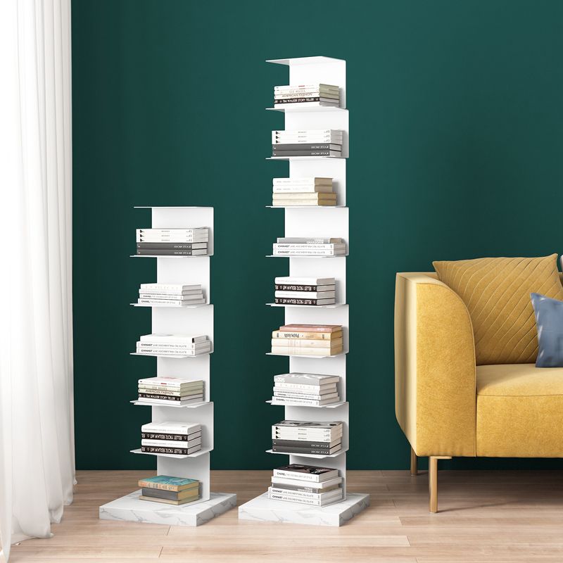 Geometric Metal Storage Bookcase Modern Home Office Bookshelf