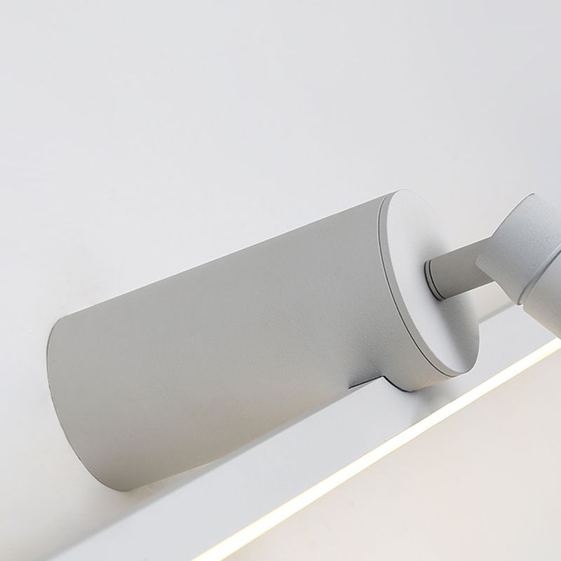 Linear Shade Mirror Wall Lighting Modern Style Metal 2 Lights Sconce Lamp