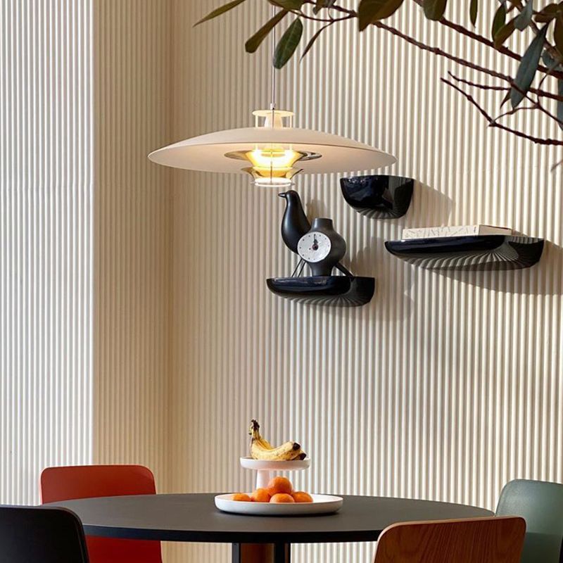 1 Luz de colgante colgante único de estilo moderno de metal para restaurante para restaurante