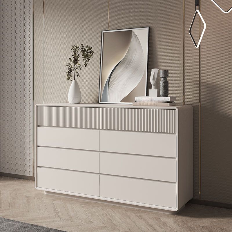 Modernism Horizontal Double Dresser Wood Dresser with 5/6/8 Drawers for Home