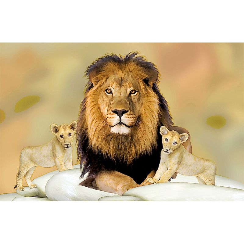 Jungle Animals Mural Wallpaper for Sitting Room Decoration, Made to Measure