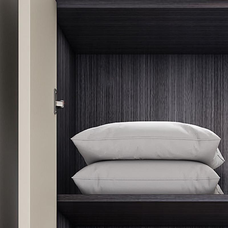 Manufactured Wood White Wardrobe Modern Storage Cabinet for Bedroom