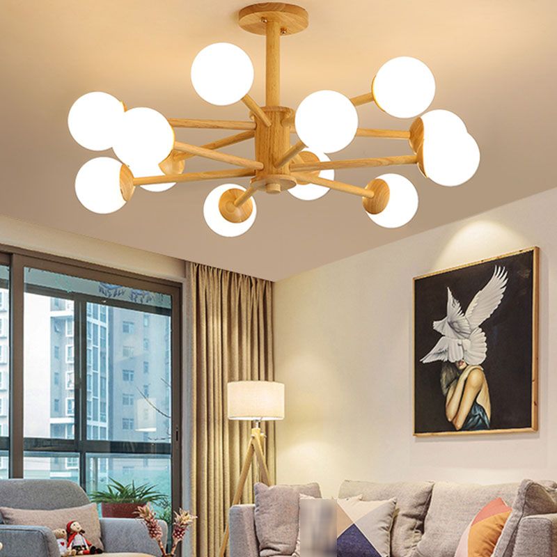 Hölzerne Lampenanhänger Kronleuchter Decke Hängende Leuchte für den Salon