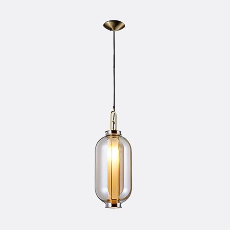 Geometric Hanging Lights Industrial Style Glass 1 Light Pendant Light Kit