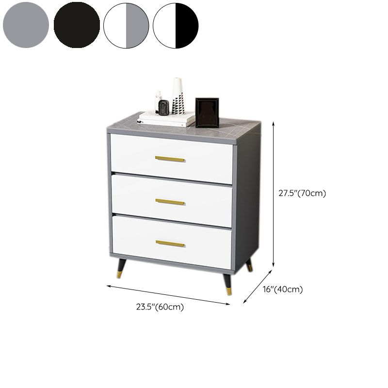 Glam 16" Wide Chest Bedroom Stone Storage Chest with Drawers