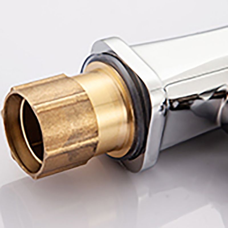 Modern Style Kitchen Faucet Lever Handle Copper Square Kitchen Faucet