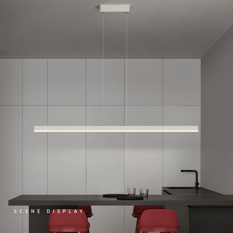 Lámpara moderna de lámpara lineal iluminación lineal lámpara de araña moderna en negro