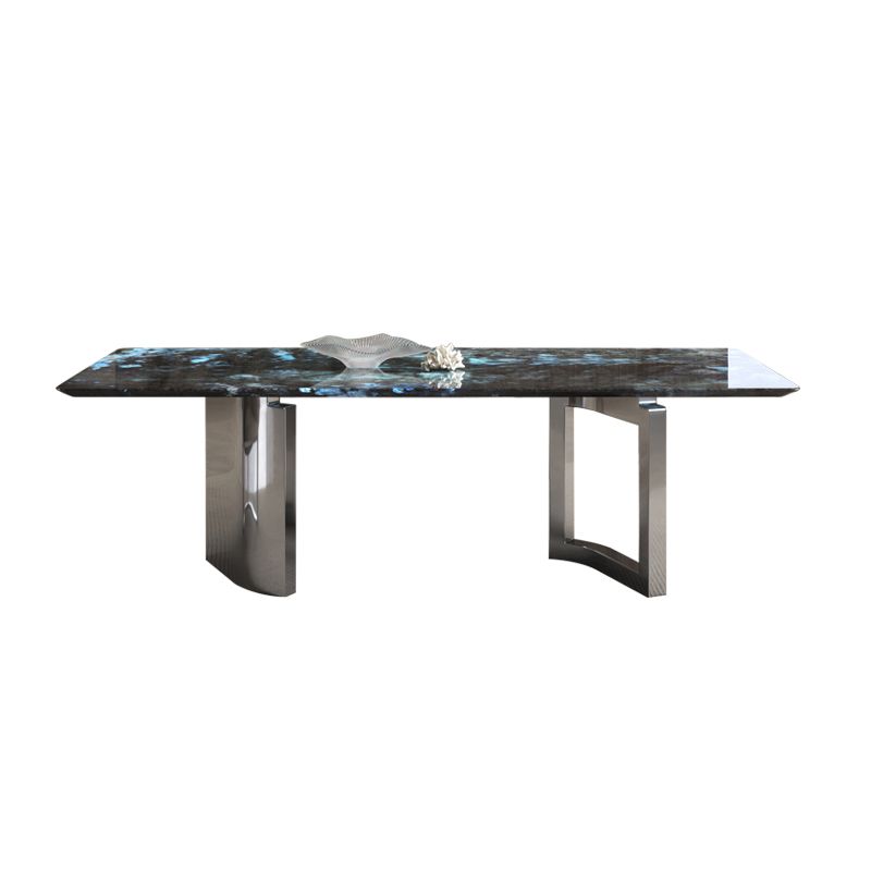 1/4/7 Pieces Stone Top Rectangle Metal Base Dining Set for Home