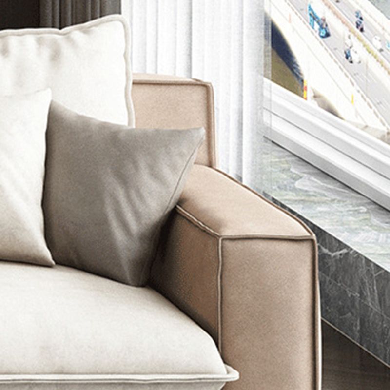 Assembled Living Room Square Arm Modular Contemporary Sofa & Chaise