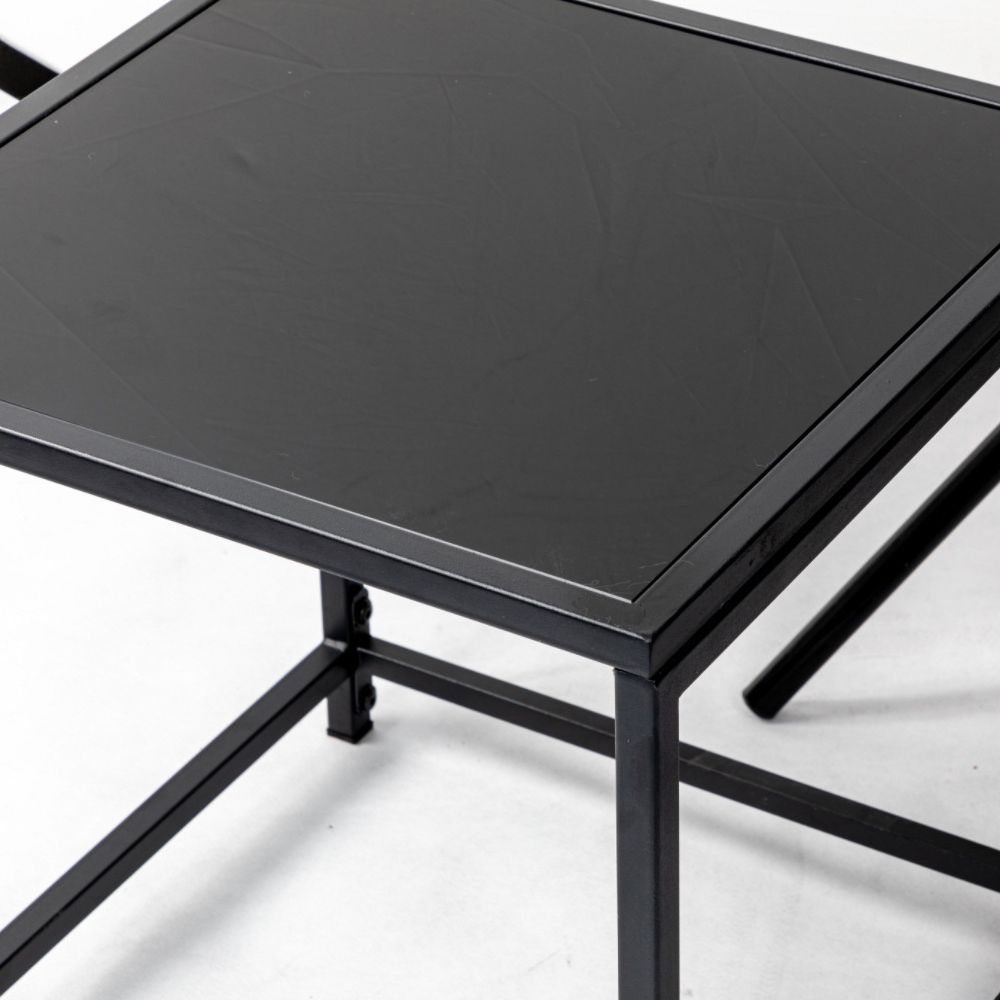 Modern Style Bistro Table Set Wicker 3 Pieces Bistro Table Set