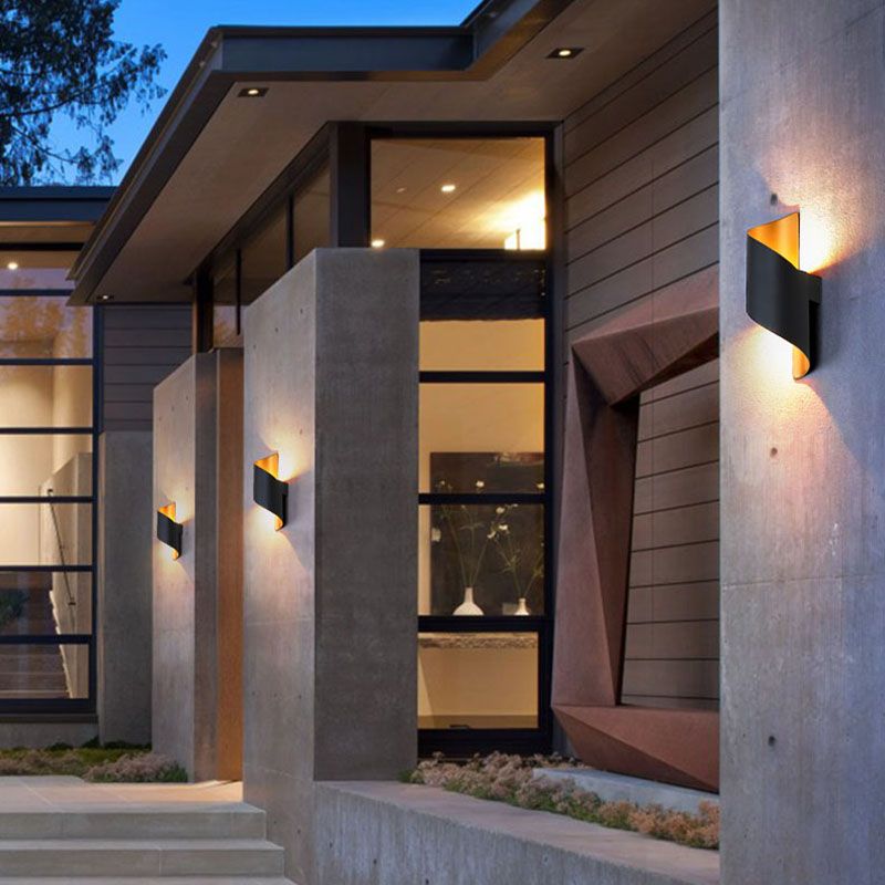 Modern Aluminum Wall Light Geometric 11" High LED Wall Washer for Outdoors