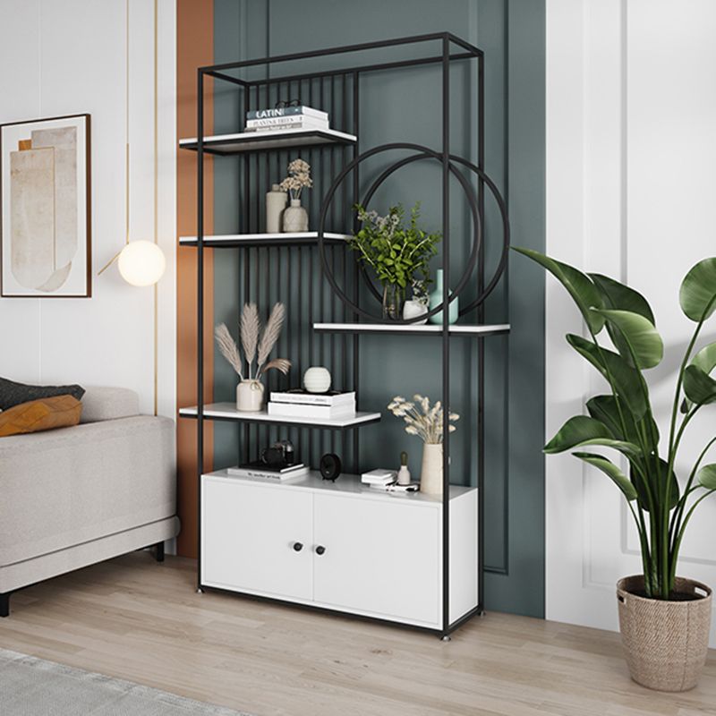 Glam Metal Shelf Bookcase Open Back Bookshelf for Study Room