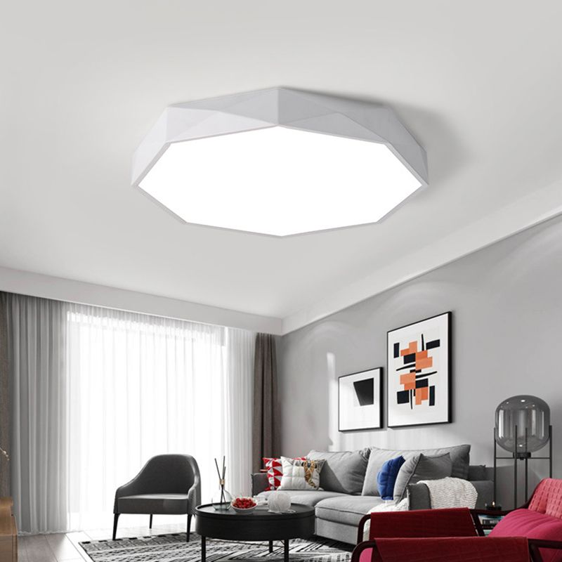 Plafonnier encastré à facettes Plafonnier moderniste en acrylique pour salon
