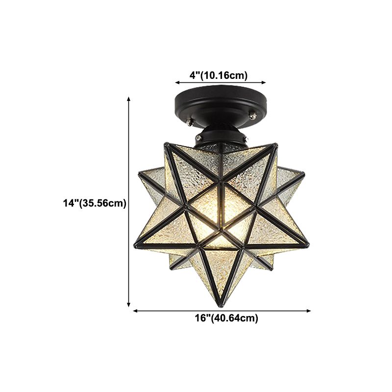 Geometric Glass Flush Mount Ceiling Light Modern Flush Mount Ceiling Fixture