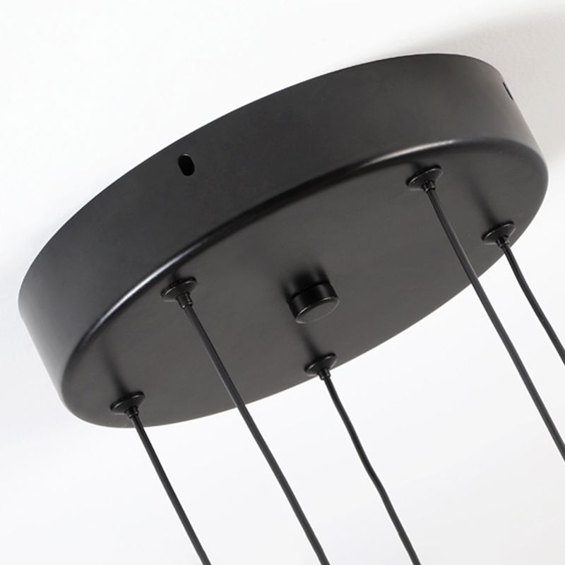 Modern Style Chandelier Lighting Fixtures Metal Linear Hanging Chandelier