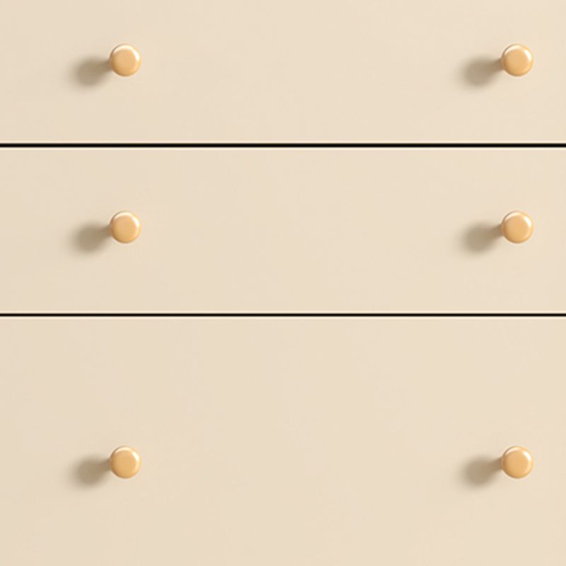 Contemporary Dining Buffet for Kitchen Beige Wood Sideboard with Cabinets and Drawers