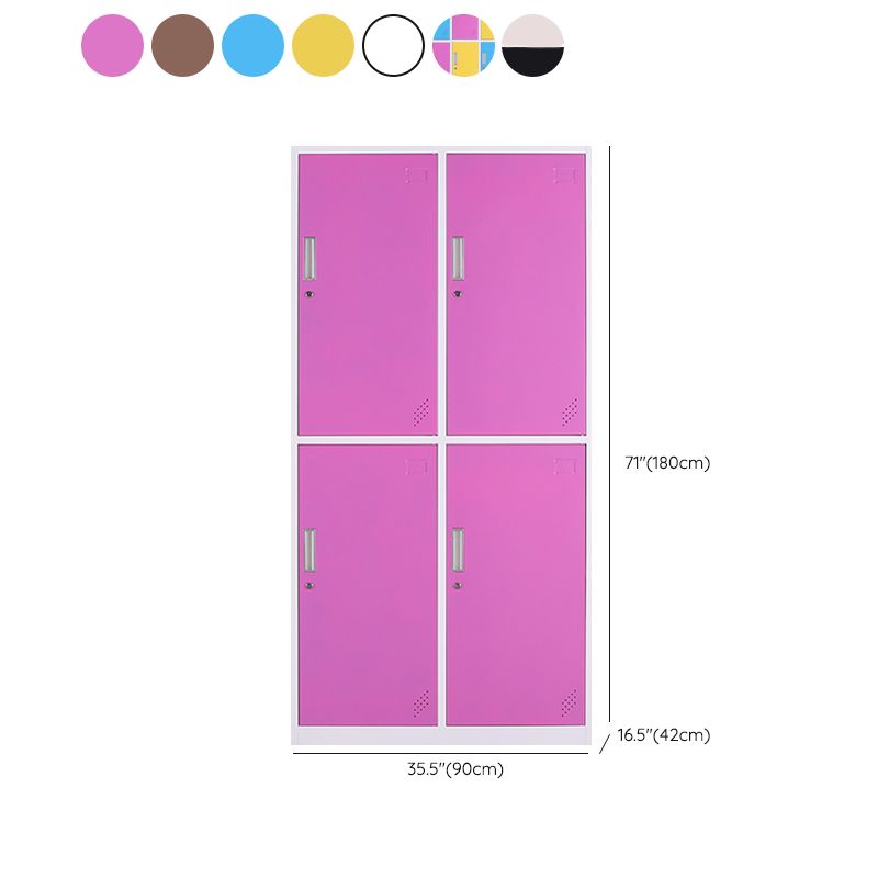 Contemporary Cabinet with Hinged Doors Metal Matte Finish Bathroom Storage Cabinet