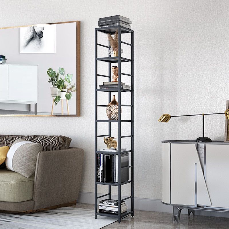 Contemporary Metal Book Shelf Open Home Shelf Bookcase with Shelves
