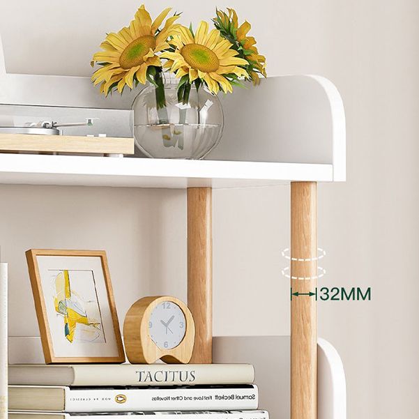 Modern Rectangle Etagere Bookshelf Wooden Open Storage Bookcase