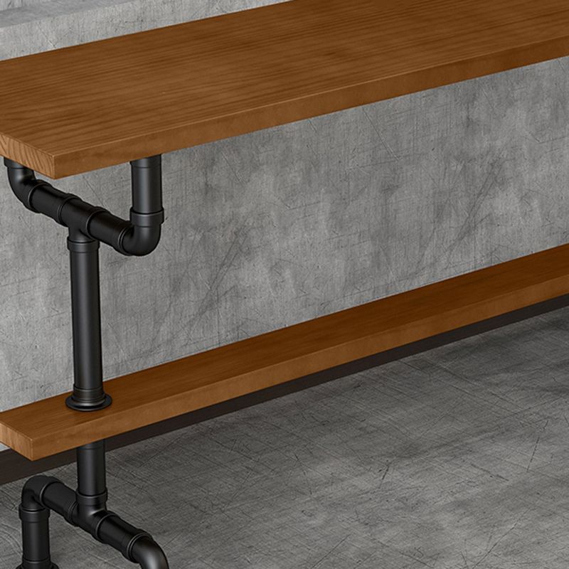 1/4/7 Pieces Modern Rectangular Pub Table Set Wooden Counter Table with Backless Stools