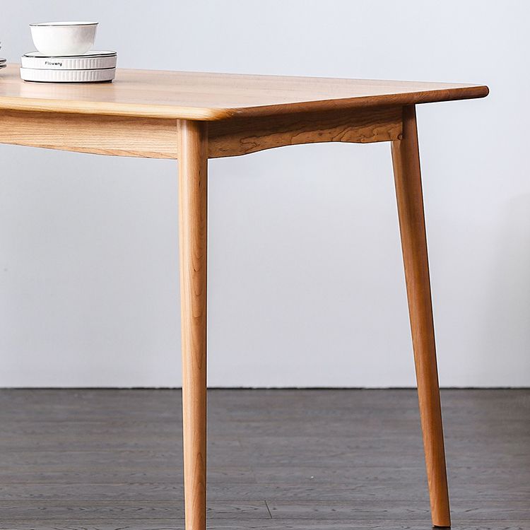 Vaste houten rechthoek eettafel in de natuur eigentijdse keuken houten tafel met 4 poten