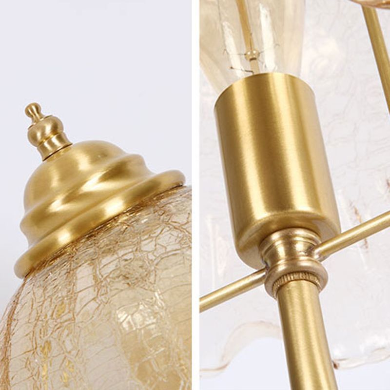 Luz de pared de vidrio de forma única lámpara de montaje de pared simple moderna en latón en latón