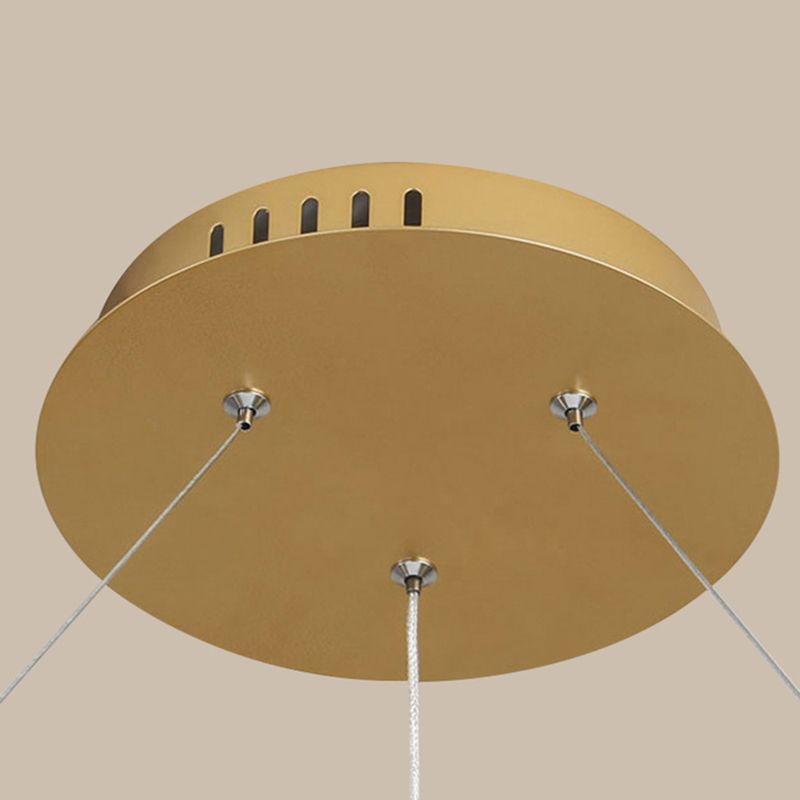 Postmodern Crystal Circle Circle Lámpara Luz de lujo Luz de lujo para dormitorio