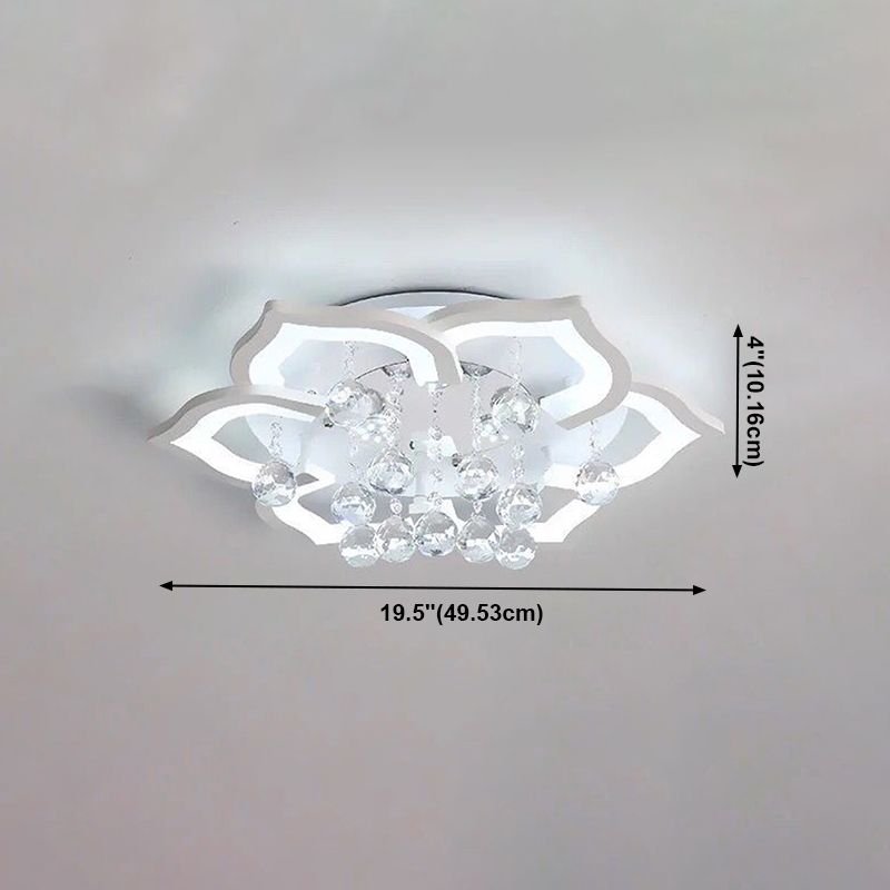 Bloemvorm LED kristallen plafondlamp moderne acryl inbouw voor woonkamer