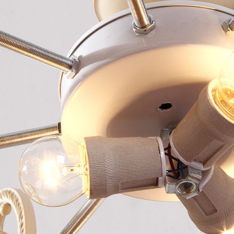 Gebrandschilderd glas mozaïek kroonluchter verlichtingsarmatuur Tiffany 9/11 lichten wit en goudhangende lampkit