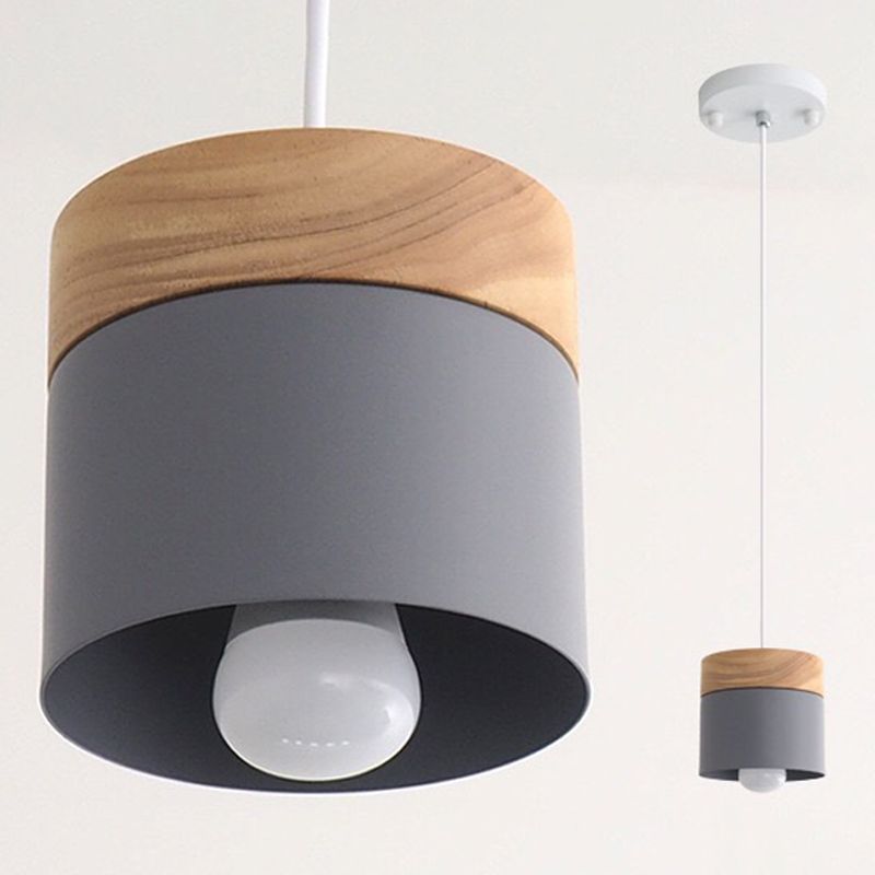 Accesorio de iluminación de cilindro de 1 luces kit de luz colgante nórdico moderno para pasillo