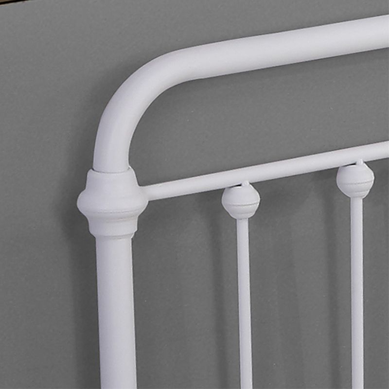 Contemporary Standard Bed Iron Frame with Rectangular Spindle Headboard