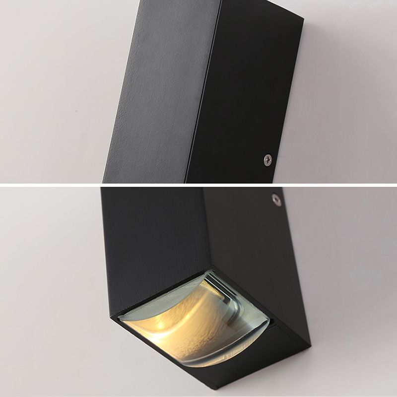 Sombra rectangular arriba y abajo de la pared LED aplanos modernos de estilo minimalista de metal de estilo minimalista