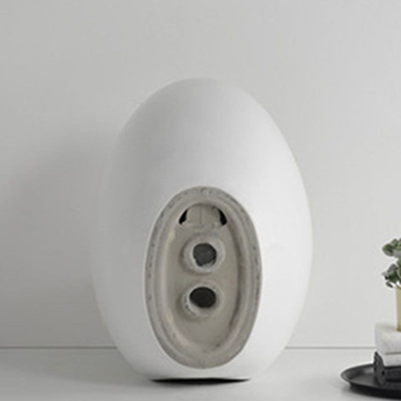 Siphon Jet Round Toilet Mini Indoor Flush Toilet for Washroom