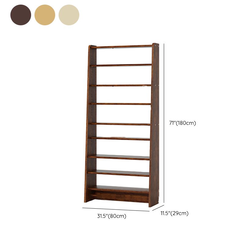 Modern Open Back Bookshelf Wooden Bookcase with Shelves for Study Room