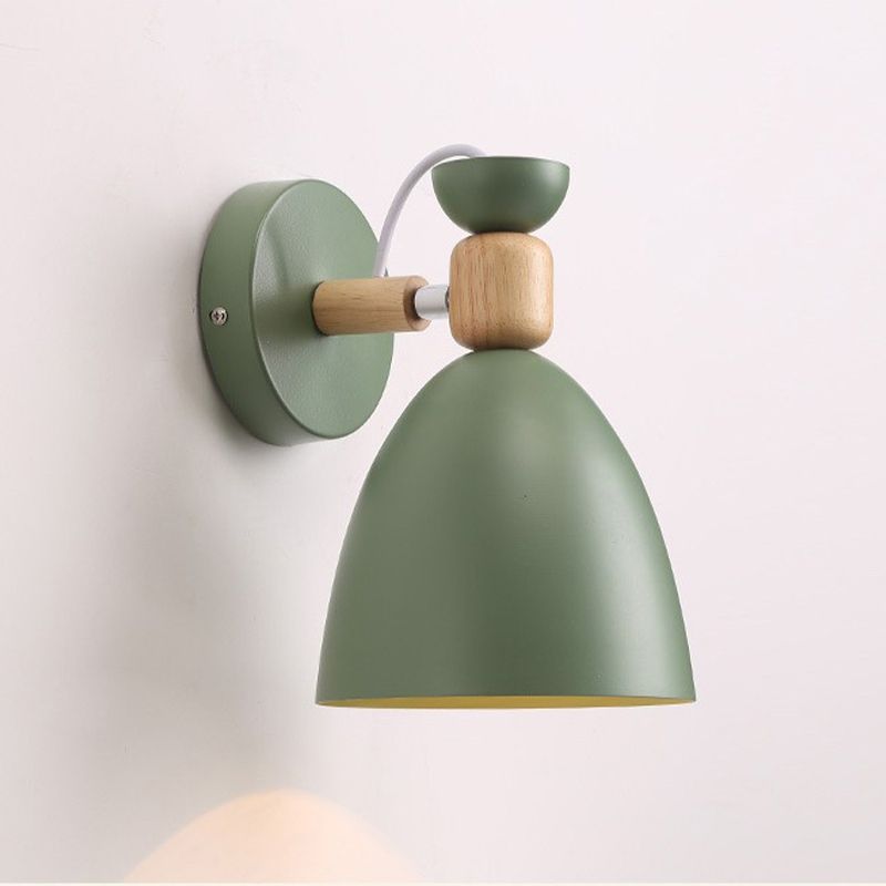 Contemporary Wall Light Wooden Macaroon Wall Light Sconce for Living Room