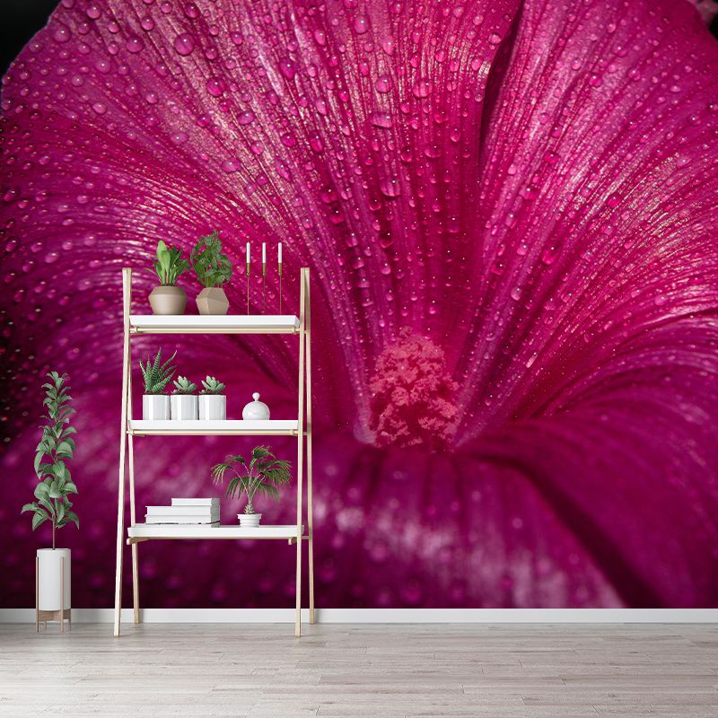 Mallow Mural Wall Covering for Living Room Decorative Mildew Resistant Wallpaper