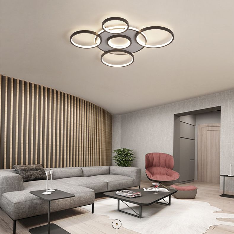 Geometric Acrylic Flush Ceiling Light Fixtures Modern Style 1-Light Flush Mount Fixture