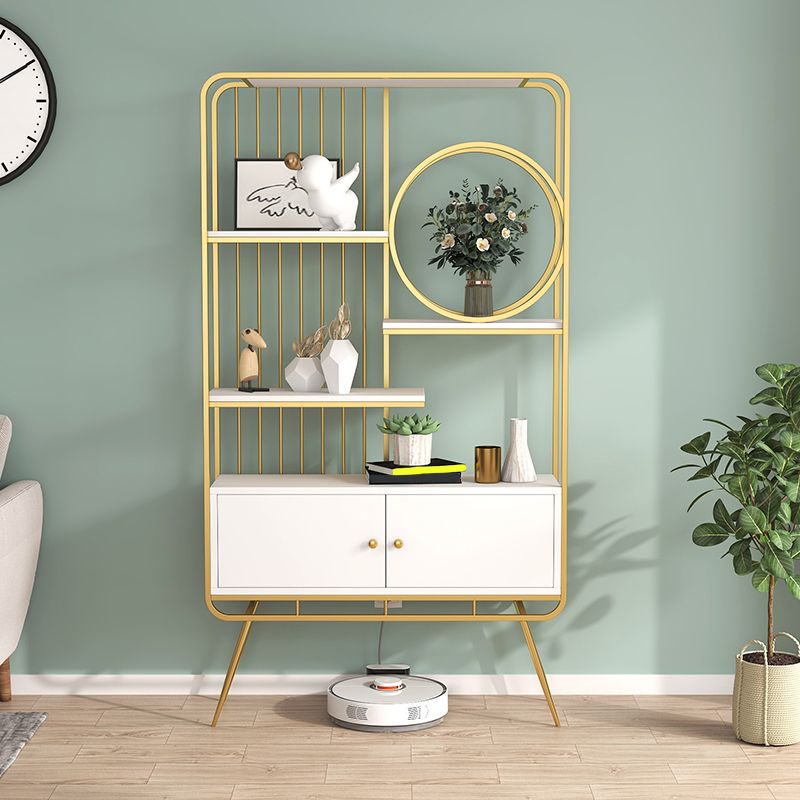 Open Back Standard Bookshelf Metal Bookcase with Shelves for Study Room