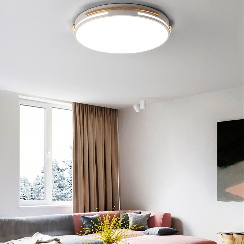 Schlafzimmer Deckenmontierte Lampe Nordic LED Flush Mount Licht mit Trommel Acryl Shade