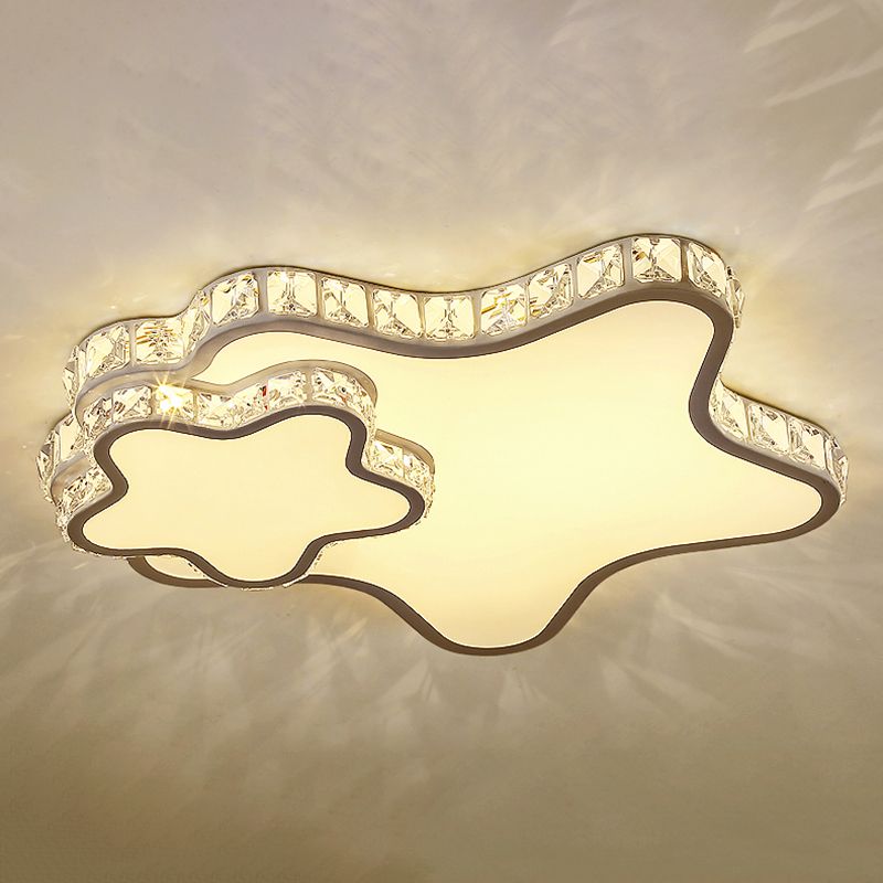 Kristallgeometrische LED-Unterputzleuchte im modernen Luxus-Stil aus Edelstahl für Schlafzimmer