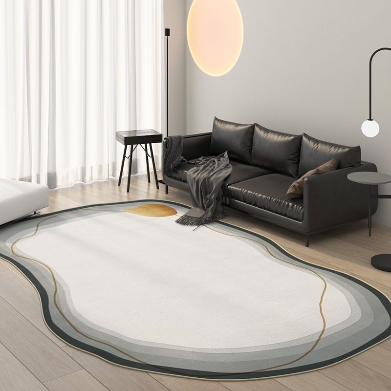 Simplicity Transitional Print Carpet Polyester Indoor Carpet Stain Resistant Rug for Living Room