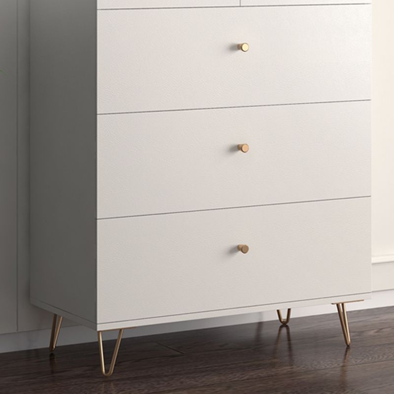 15.74" Wide Modern Accent Chest White Accent Cabinet with Drawers