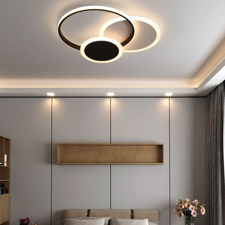 Cirkels dicht bij plafond verlichting minimalistische stijl metalen LED flush mount verlichting