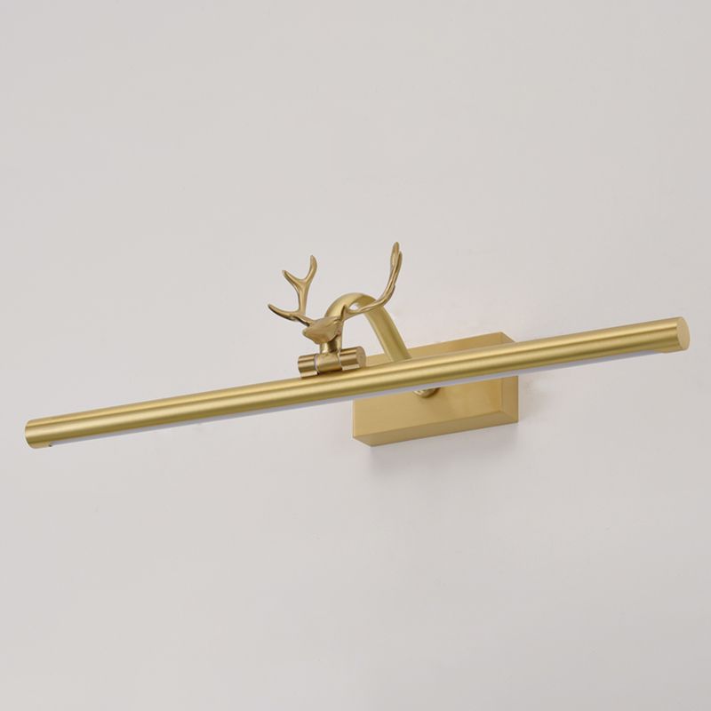 1 Light Linear Wall Sconce Postmodern Style Metal Wall Lighting for Shower Room